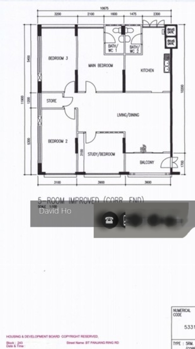 Blk 243 Bukit Panjang Ring Road (Bukit Panjang), HDB 5 Rooms #130920012